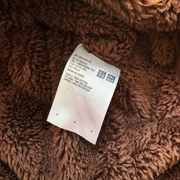 UNIQLO Sherpa Lined Plaid Flannel Long Sleeve Shirt Men's Size Medium Y2k Fleece - Picture 9 of 15